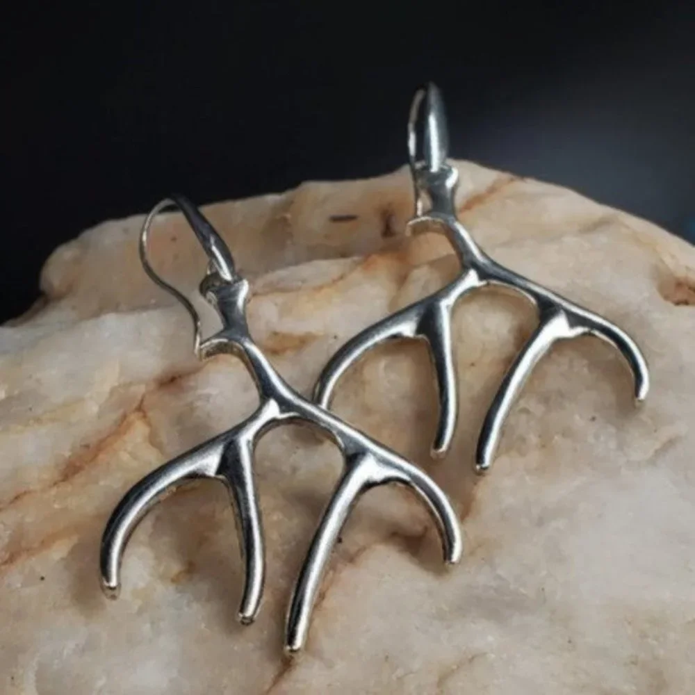 Free People Jewelry Country Deer Unique Boho Silver Antlers Earrings